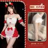 Conjunto de Lingerie Sexy de Empregada Doce para Mulheres de Seios Pequenos Puro Desejo Roupa de Natal Uniforme Fofo de Empregada Secretária Camisa de Ano Novo