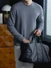 Tipo de Fecho TechAlgodão Lyocell Juran Camada Base Confortável Camiseta de Manga Longa Escovada Masculina Roupa Quente Outono/Inverno