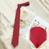 Corbata Roja Hombres Boda Novio Vestido Sin Cremallera Estilo Académico Estilo Académico Jk Pajarita Niña