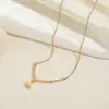 Colar Borboleta Sorriso Moda Francesa para Mulheres 2025 Novo Colar Popular Corrente de Clavícula Leve de Luxo Alta Qualidade Fabricante Atacado