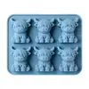 Molde de Hielo de Silicona Mini Vaca de las Tierras Altas Modelo Nuevo Transfronterizo Grado Alimenticio Fácil de Desmoldar Molde de Hielo para Whisky Venta al por Mayor