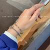 Anillo de Joyería Coreana Dongdaemun Anillo Doble Pulsera de Cadena de Oso Plata s925 Personalidad Plata Tailandesa Cadena de Tanque Retro