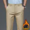Calças Business Casual de Alta Qualidade para Homens 2026 Outono Soltas de Corte Reto Novo Estilo para Homens de Meia-Idade Calças de Vestir Formais de Primavera e Outono