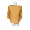 Camisa de Lyocell con Cuello en V Fruncido y Mangas Abullonadas para Mujer, Top de Verano con Adorno de Encaje
