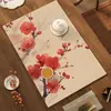 Novo tapete de drenagem de cozinha estilo chinês de diatomito, tapete absorvente de água e secagem rápida para mesa de chá, jogo americano isolante térmico para mesa, tapete antiderrapante para máquina de café