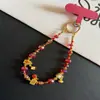 Cadena para Teléfono Mahjong de Aleación de Cristal de Año Nuevo Lanyard Colgante Corto Cadena de Perlas Decoración Llavero Correa de Muñeca