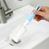 Cepillo de esponja para taza de lavado, cepillo de taza de descontaminación manos libres para cocina, cepillo de limpieza extraíble para botellas con mango largo
