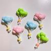 DIY Globo Color Crema Macarrón Cuerda para el Cabello de Dama Accesorios para el Cabello Parche de Material Colgante Hecho a Mano Casero Accesorios de Resina