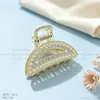 Pinza pequeña de garra con pedrería estilo japonés para mujer, pinza pequeña para el pelo para la parte trasera de la cabeza, pinza de tiburón compacta, pinza para el pelo para flequillo, pinza lateral, accesorio para el pelo