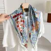 Lenço quadrado étnico de 70% algodão e linho, lenço de pescoço feminino estilo coreano, lenço de cabeça fino, lenço de veludo