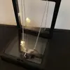 Asas de Anjo Cravejadas de Diamantes Brilhantes Luxo Leve Colar de Alta Qualidade Venda Quente Transfronteiriça Design de Nicho Corrente para Clavícula