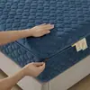 Sábana bajera acolchada de terciopelo de cristal grado A, seis lados, protector de colchón lavable a máquina, apto para colchones Simmons