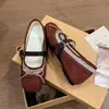 Outono Inverno Sapatilha de Ballet Fivela Laço Francês Novo Estilo Escondido Aumento Tira Única 4cm 2026 Corte Baixo Sapatos de Salto Mary Janes