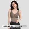 Ropa interior térmica de seda engrosada con forro polar para mujer 8863 Invierno Ajuste ceñido con almohadillas en el pecho Top de capa base de seda de morera para mujer
