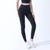 Pantalones deportivos de fitness sin costuras de nueve puntos para mujer, estilo europeo y americano, tela cepillada, secado rápido, ajustados, de cintura alta, levanta glúteos, para exportación