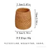 Tecelagem de Bambu Vietnamita Retrô Madeira Trançada Porta-Canetas Papelaria de Mesa Pente Ferramenta de Caligrafia Maquiagem Suporte Organizador Ornamento