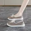 Zapatos de lona versátiles de corte bajo para mujer con diseño de grulla de almohada blanca 2026, zapatillas deportivas casuales en negro, gris claro, caqui, lona para adultos