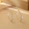 Pendientes de Aro Grandes con Circonita de Corazón Brillante, Pendientes de Botón de Gama Alta, Lujo Ligero, Moda, Pendiente Exquisito para Mujer, Estilo Romántico de Socialité