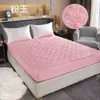 Lençol de baixo com elástico, acolchoado, espesso, cor sólida, 100% algodão, lavável à máquina, adequado para colchão Simmons, cama de casal 1,8m, 1,5m