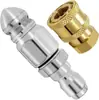 Stock de fábrica Acero Inoxidable 1/4 Enchufe Rápido Cabeza de Rata de Agua de Alta Presión Cabezal de Desatasco de Alcantarillado Frontal de Pagoda 1 Trasero 6