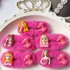 Novo grampo de cabelo fofo de menina Barbie, macio, fofo, de pelúcia, rosa, para crianças, prendedor BB para cabelos rebeldes, acessório de cabelo versátil, para franja, lateral