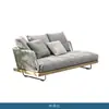 Sofá de Exterior, Silla Individual de Teak para Patio, Silla de Mimbre Impermeable Resistente al Sol de Madera Maciza, Muebles de Mesa de Café de Mimbre para Jardín de Exterior