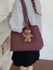 Bolsa Tote Commuting de Rede Transfronteiriça Feminina 2026 Novo Estilo Tendência Outono Lã Bolsa de Ombro Único Bolsa Saco de Grande Capacidade