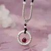 Collar de Paz de Plata Pura S999 Estilo Chino Qianjia, Estilo Nacional, Elegante de Nicho, Cadena para Clavícula Retro Artística, Dropshipping