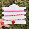 Conjunto de Pulseiras Femininas Miçangas Coloridas Joias de Miçangas Seed 3 Peças Menina Pingente de Liga Acessórios Mais Vendidos