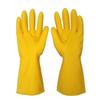 Guantes gruesos al por mayor amarillos de látex tendón de res para lavar platos domésticos impermeables de goma protección laboral sanitarios resistentes al desgaste antideslizantes