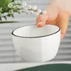 Tazón de Cerámica Simple Creativo para Hogar Tazón para Arroz Vajilla de Cerámica Nórdica Bajo Esmalte Platos