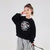 Moletom Pudding Haru Coleção Primavera Estampa de Desenho Animado para Meninas Infantil 2026 Primavera Novo Gola Redonda Versátil Top Pulôver