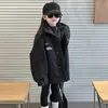 Jaqueta 3 em 1 para Meninas Primavera e Outono 2025 Nova Roupa de Outono Jaqueta com Capuz Infantil Meninas Outono Exterior