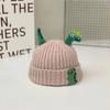 Sombrero de otoño e invierno para bebé, lindo, super lindo, forma de dinosaurio, sombrero de lana, invierno, para niños y niñas, cálido, tejido de punto tipo jersey