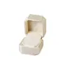 En stock Venta al por mayor Caja de Anillos Estilo Nuevo Alto Sentido Terciopelo Caja de Almacenamiento de Anillos Abatibles Caja Pequeña para Joyas de Mano