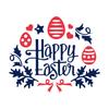Pegatinas de Pascua en inglés para comercio exterior transfronterizo de Amazon, hojas de huevo, familia, baño, refrigerador, pegatinas de pared al por mayor