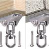 Gancho giratorio de acero inoxidable 304/placa fija giratoria para hamaca/gancho fijo para yoga para silla colgante