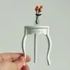 1:12 Mesas Auxiliares Triangulares Mini Esquina Lado Accesorios para Casa de Muñecas Modelo de Hogar Comida en Miniatura y Accesorios de Juego