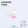 Resina de Dibujos Animados Creativa Fantasía Labubu Pequeños Adornos Funda de Teléfono Llavero Decoración de Coche Accesorios DIY