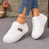 Zapatos Nuevos de Comercio Exterior para Mujer Primavera y Otoño, Tenis para Mujer, Zapatos Estudiantiles Transfronterizos de Talla Grande, Zapatos Blancos de Plataforma Bajos