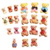 Nuevo dibujo animado lindo lazo oso de peluche oso resina accesorios DIY funda para teléfono móvil parche para ropa accesorios