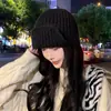 Gorro de Invierno Cálido Estilo Perezoso para Mujer, Gorro de Punto Oversize que Hace que la Cara Parezca Más Pequeña, Ajuste Holgado, Protege los Oídos