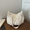 Bolsa doce floral estilo coreano para mulheres 2026, bolsa de ombro de grande capacidade, estilo casual e descontraído, bolsa transversal plissada estilo dumpling