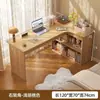 Escritorio de esquina para estudiar y usar la computadora, escritorio de oficina, tocador de dormitorio para niñas, mesa de esquina con estantería integrada