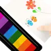 Tinta de 8 Colores Almohadilla de Tinta Tira de Gradiente de Color Arcoíris Sello Pintura de Dedos para Colorear Infantil Pintura Ecológica Bebé Bricolaje