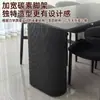 Mesa de jantar preta simples, acabamento fosco, adequada para apartamentos pequenos, uma mesa de jantar elegante e estilosa para uso doméstico