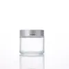 Botella de Vidrio Transparente para Crema al por Mayor Crema Corporal Protector Solar Botella Sellada Vidrio Mate Muestra Cosmética Embotellada