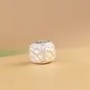 Ciervo Dorado Rey Plata Pura 999 Plata Lisa Cubos Espaciadores Cuentas Sueltas Cuerda Trenzada DIY Pulsera Envuelta Accesorios de Plata Pura Estilo Nuevo