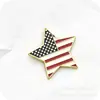Dia da Independência dos EUA Mapa Bandeira Vermelha Amor Gota Óleo Emblema Broche DIY Roupas Acessórios de Fantasia