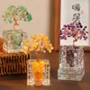 Árvore da Riqueza de Cristal Natural Ornamento de Cristal Puro Feito à Mão Presente de Riqueza para Escritório e Casa Pequeno Ornamento de Mesa